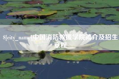 鞍山中国消防救援学院简介及招生章程