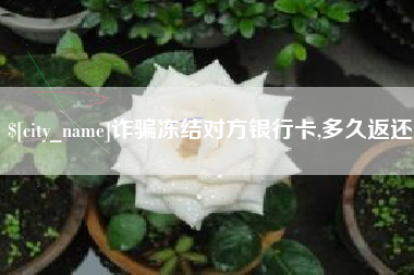 鞍山诈骗冻结对方银行卡,多久返还
