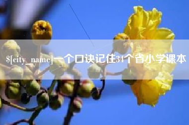 鞍山一个口诀记住34个省小学课本