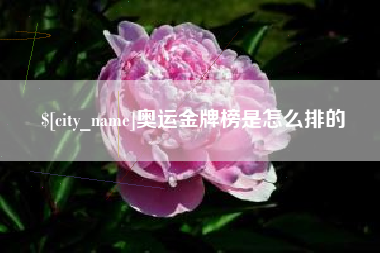 鞍山奥运金牌榜是怎么排的