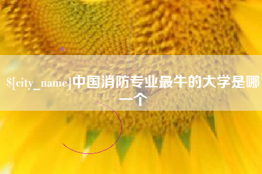 鞍山中国消防专业最牛的大学是哪一个