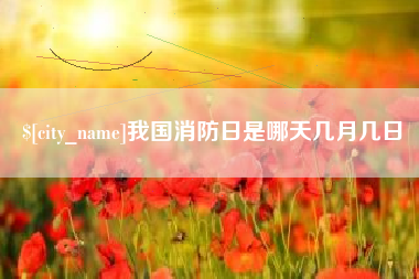 鞍山我国消防日是哪天几月几日