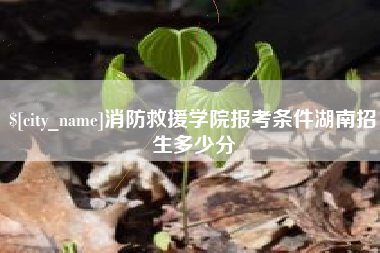 鞍山消防救援学院报考条件湖南招生多少分