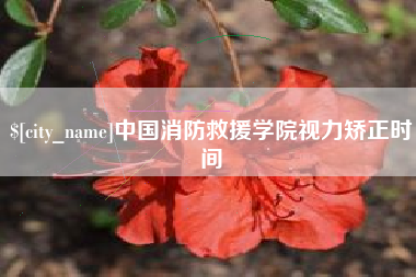 鞍山中国消防救援学院视力矫正时间