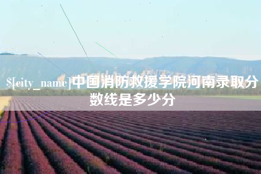 鞍山中国消防救援学院河南录取分数线是多少分