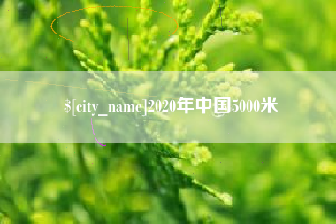 鞍山2020年中国5000米